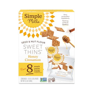 Simple Mills Honey Cinnamon Seed & Nut Flour Sweet Thins, 8 Pack