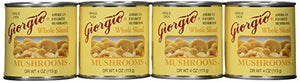 Giorgio Whole Sliced Mushrooms, 4 Oz (Pack of 12)