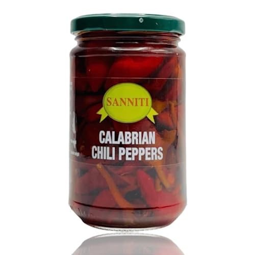 Sanniti Italian Calabrian Hot Long Chili Peppers, 10 oz