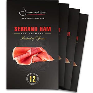 Spanish Serrano Ham Sliced Dry-Cured (12oz)