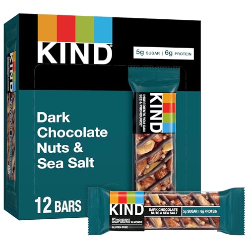 KIND Bars Dark Chocolate Nuts and Sea Salt, 12 Count