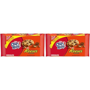 CHIPS AHOY! Chewy Cookies with Reese's, Family Size, 14.25 oz (Pack of 2)