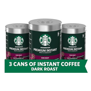 Starbucks Premium Instant Coffee, Dark Roast, 3 Pack