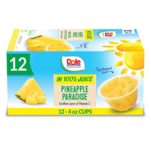 Dole Pineapple Tidbits in 100% Fruit Juices (12 Cups)