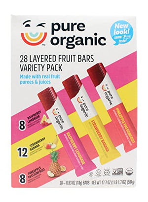 Pure Organic Layered Fruit Bars Variety Pack, 28 count