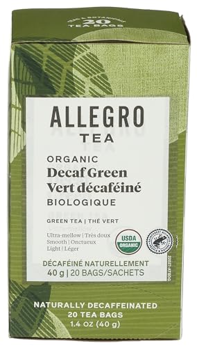 Allegro Tea Organic Decaf Green Tea Bags, 20 Ct