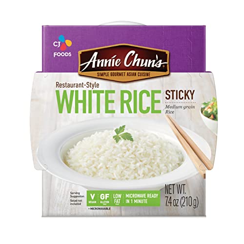 Annie Chun's Cooked White Sticky Rice, 7.4 Oz (Pack of 6)