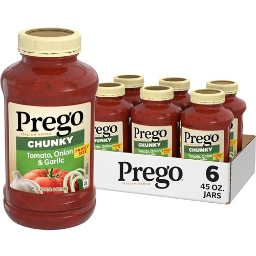 Prego Chunky Tomato with Garlic and Onion Sauce, 45 Oz (Case of 6)