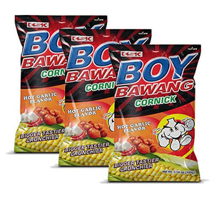 Boy Bawang Cornick, Hot Garlic, 3.54 ounces (3 Pack)