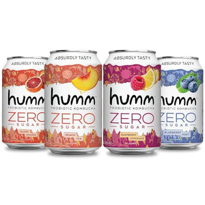 Humm Probiotic Kombucha Zero Sugar Variety Pack, 16 Cans