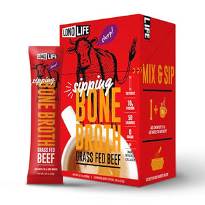 LonoLife Beef Bone Broth Sticks, 10 Servings