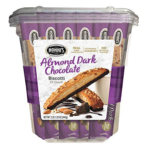 Nonni's Almond Dark Chocolate Biscotti, 25 Count