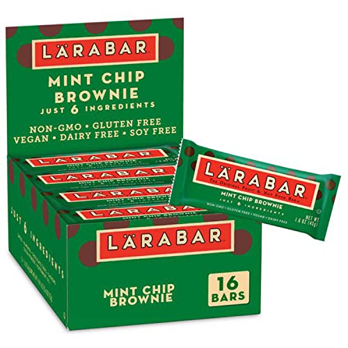 Larabar Mint Chip Brownie, Gluten Free Vegan Fruit & Nut Bar, 16 Ct