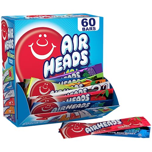 Airheads Candy Bars, Variety Bulk Box, 60 Full Size Bars