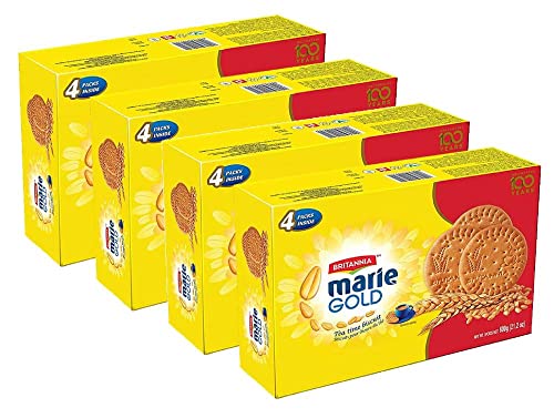 BRITANNIA Marie Gold Cookies, 21.16oz (Pack of 4)