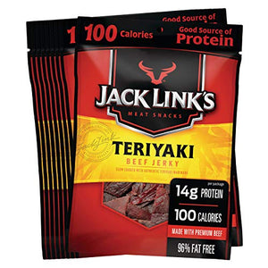 Jack Link's Beef Jerky, Teriyaki, 1.25 oz. Bags, 10 Count