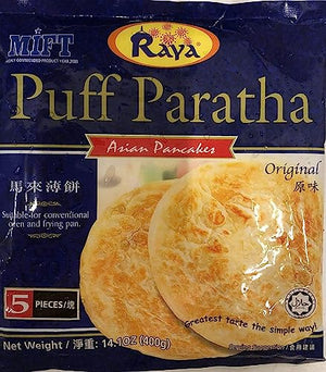 Raya Puff Paratha Asian Pancakes (Original), 14.1oz (2 Pack)