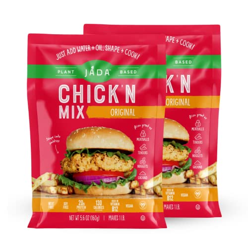 Vegan Ground Chicken Mix - Shape Into Vegan Nuggets, Patties, Tenders (2pack)