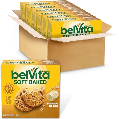 belVita Soft Baked Banana Bread Breakfast Biscuits, 30 Total Packs