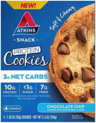 Atkins Chocolate Chip Protein Cookies, 4 Count