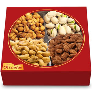 Basket of Cravings Gourmet Nuts Collection, 4 Sectional