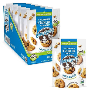 Lenny & Larry's Complete Crunchy Cookie, Chocolate Chip, 4.25oz (6 Pack)