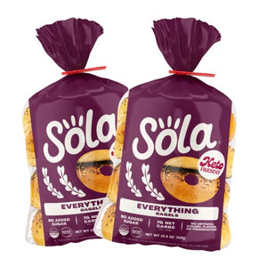 SOLA Everything Bagels, 12.4 OZ (Pack of 2)