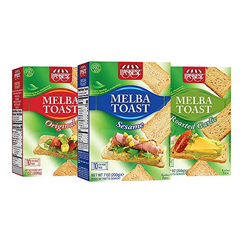 Only Kosher Candy Melba Toast Snack Crackers (Pack of 3)