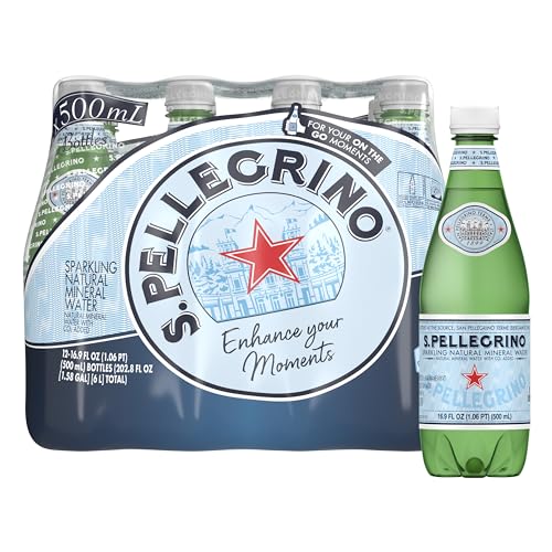 S.Pellegrino Sparkling Natural Mineral Water, 16.9 Fl Oz (12 Pack)