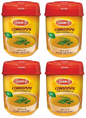 Osem Consomme Soup & Seasoning Mix, Chicken Style, Pack of 4