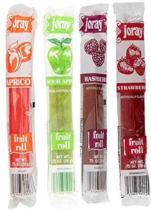 Joray Fruit Roll Variety Pack, 24 Fruit Leathers