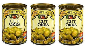 Margaret Holmes Cut Okra (Pack of 3) 14.5 oz Cans