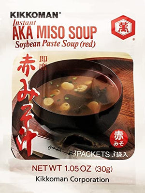 Kikkoman Instant AKA Red Miso Soup, 3.15 Oz