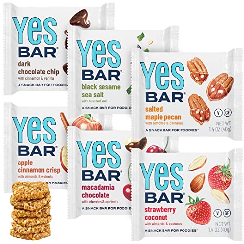 The YES Bar – Six Flavor Variety Pack, Plant Based Protein