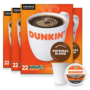 Dunkin' Original Blend Medium Roast Coffee, 88 K-Cup Pods