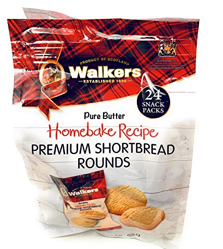 Walkers Premium Shortbread Rounds, 24 Snack Packs