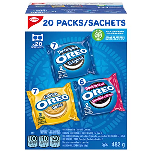 Oreo Sandwich Cookies, Variety Snack Packs, 482G