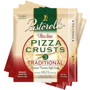 Pastorelli® Traditional Ultra Thin Pizza Crust, 12-inch, 9 Count