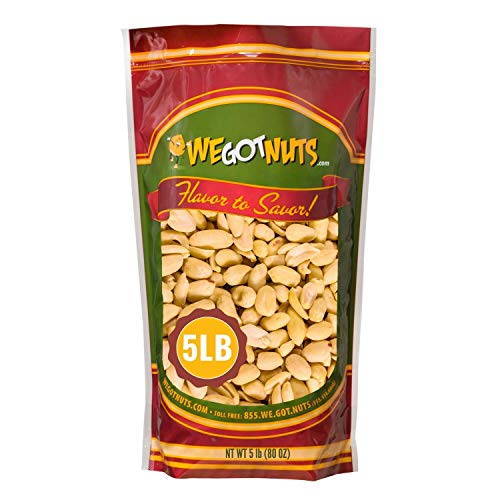 We Got Nuts Roasted Unsalted Peanuts, 5 lbs