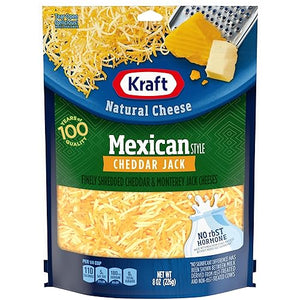 Kraft Mexican Style Cheddar Jack Shredded Cheese, 8 oz