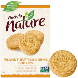 Back to Nature Peanut Butter Creme Sandwich Cookies, 9.6 Ounce