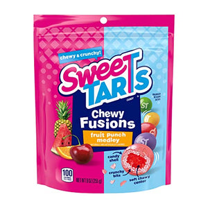 SweeTARTS Chewy Fusions Candy, Fruit Punch, 9 oz