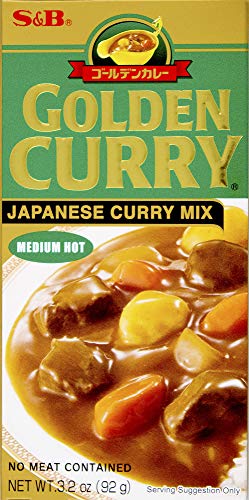 S&B Golden Curry Japanese Curry Mix, Medium Hot, 3.2 oz