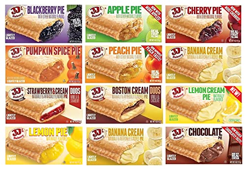 JJ's Bakery Ultimate Variety Pie Snack Pies, 4 Oz Each (12 Pack)