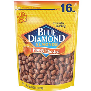 Blue Diamond Almonds Honey Roasted, 1 Pound