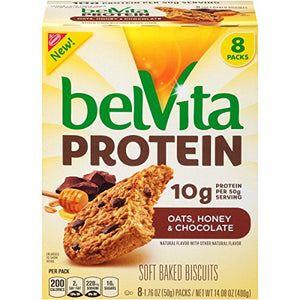 Belvita Protein Soft Baked Biscuits, Chocolate & Honey, 14.08 oz