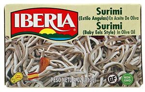 Iberia Baby Eels in Olive Oil, 4 oz