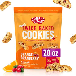 Cooper Street Orange Cranberry Biscotti Cookies, 20oz