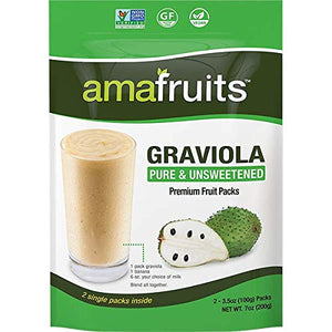 Amafruits Graviola Frozen Puree, 20 Packs