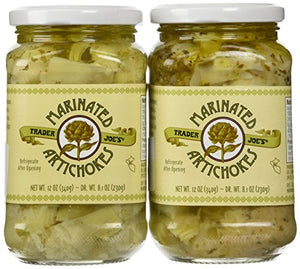 Trader Joe's Marinated Artichokes, 12 oz Jar (2 Pack)